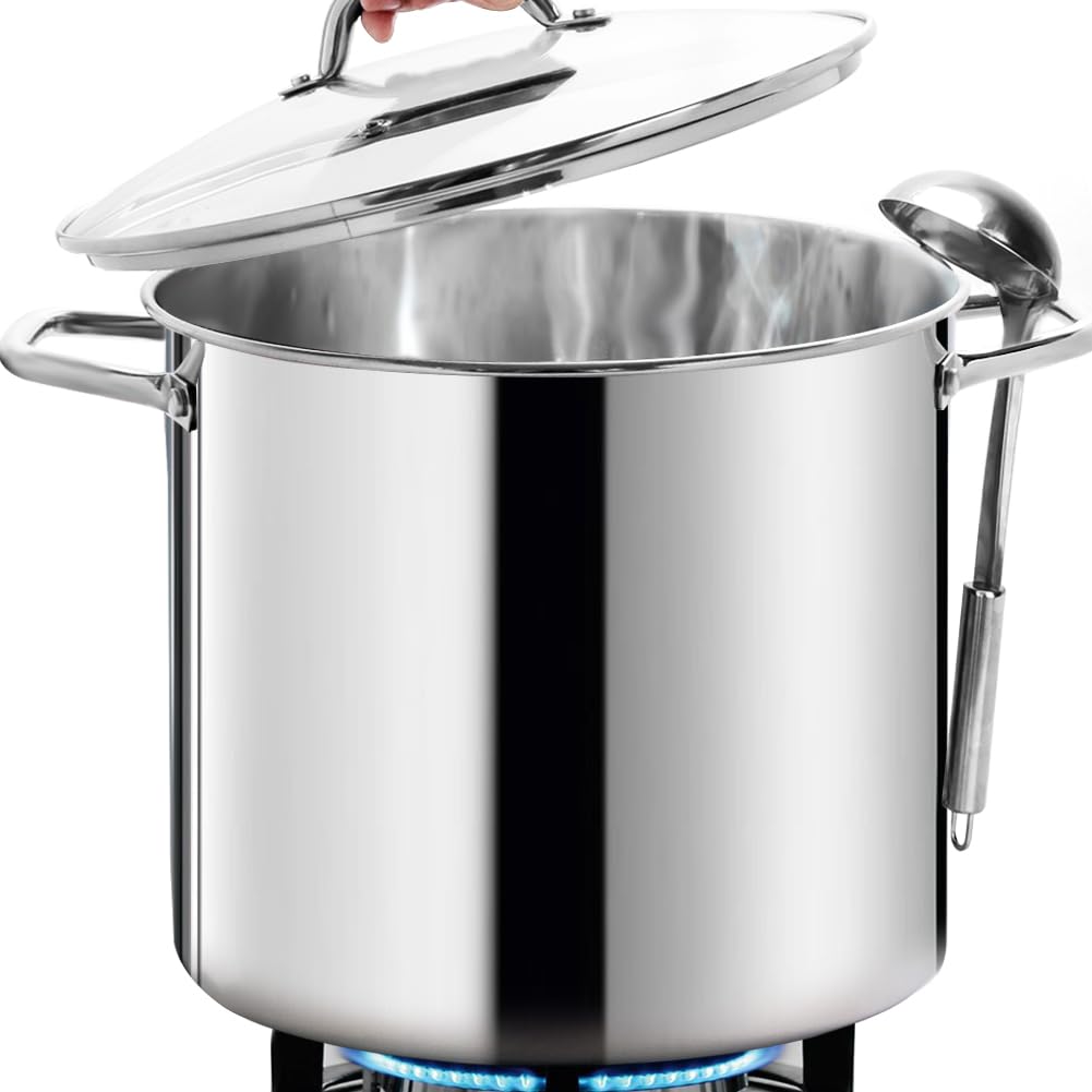 24 Quart Stainless Steel Stockpot with Lid M73469