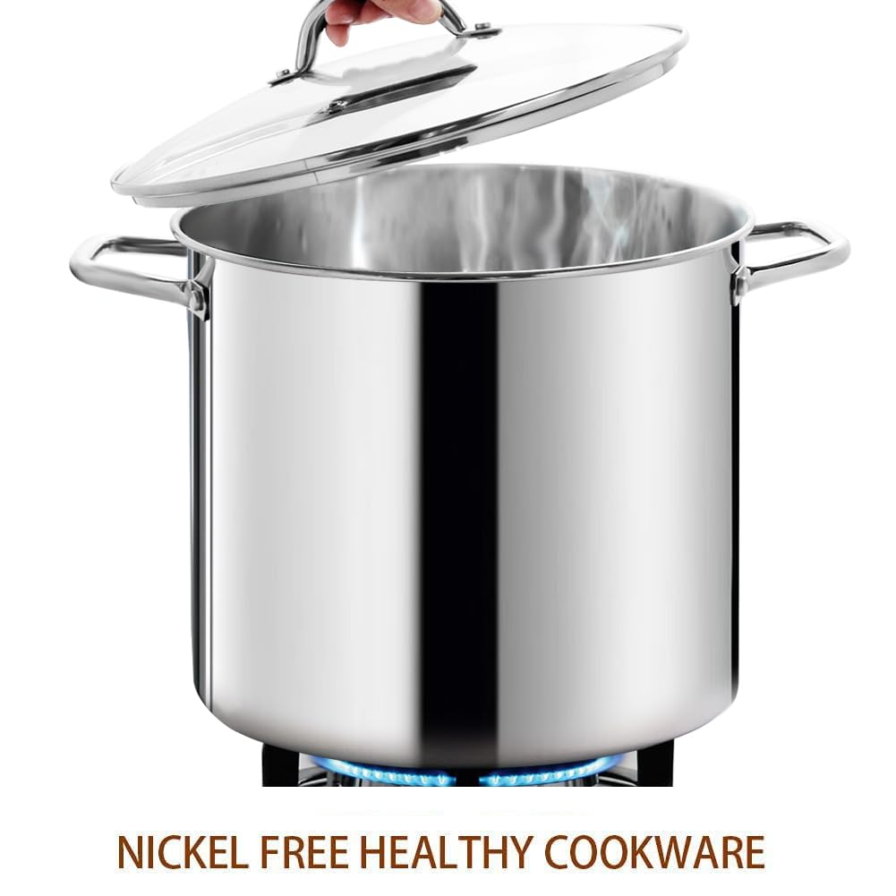 24 Quart Stainless Steel Stockpot with Lid M73469