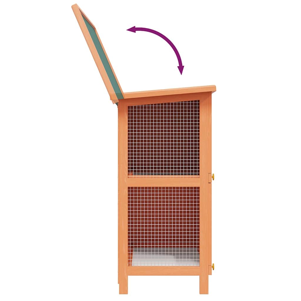 Outdoor Wooden Rabbit Hutch 2-Tier 36 Inch M755173