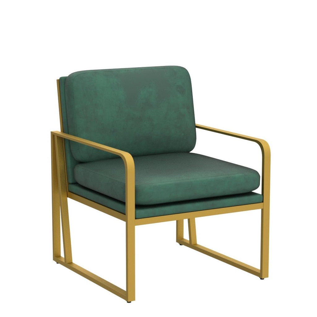 Velvet Accent Chair Set of 2 Green A831825