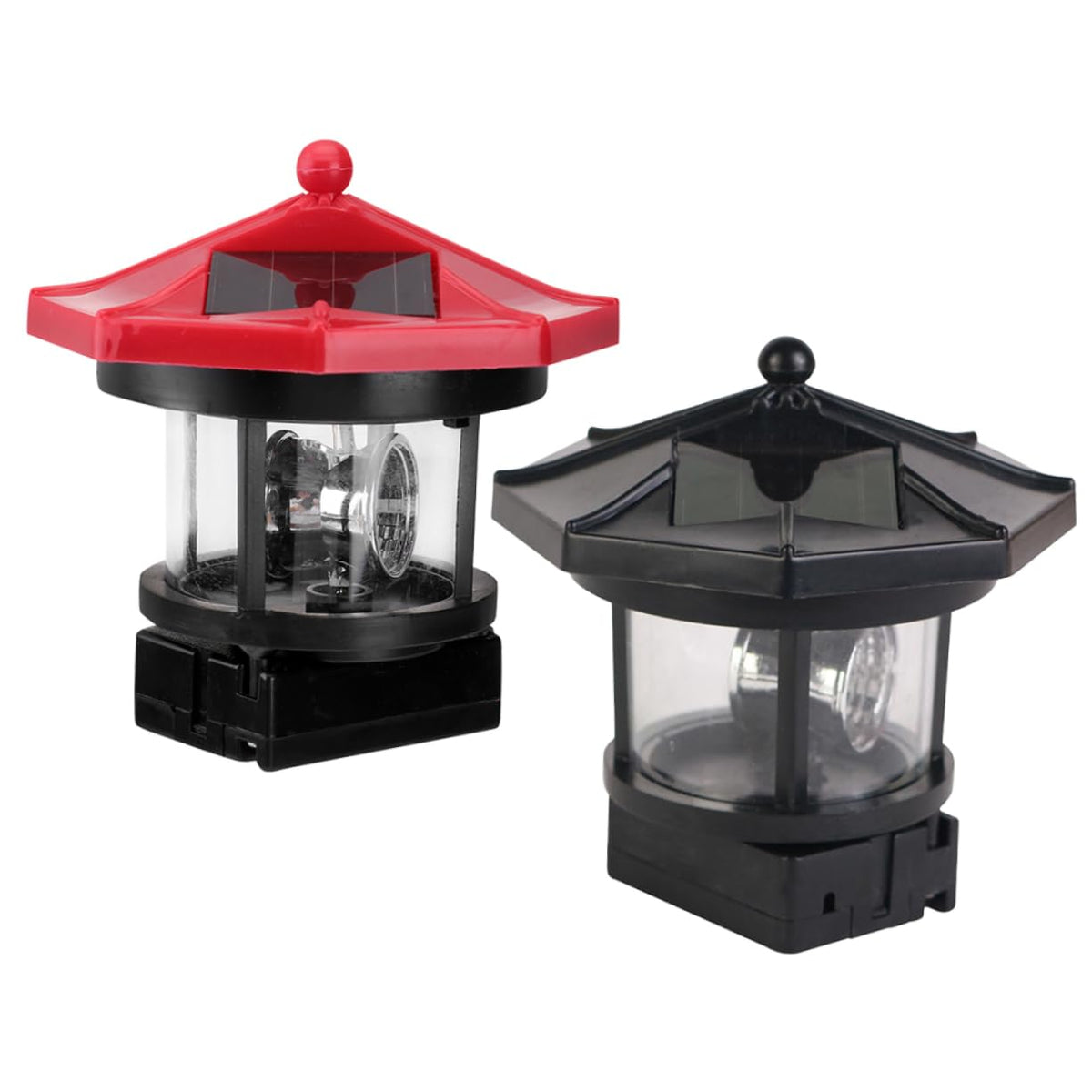 Solar Lighthouse Rotating Lamp Resin Garden Decorative Lights H475856