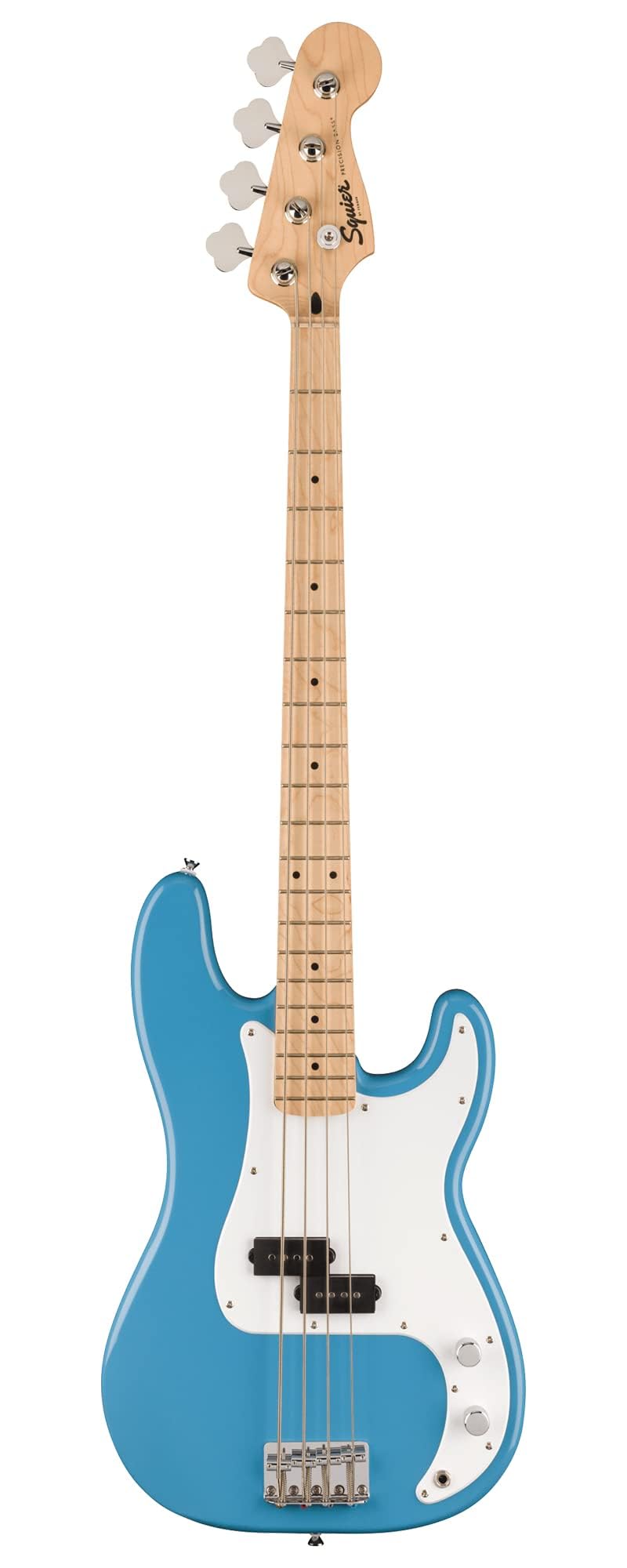 California Blue Precision Bass Guitar Bundle with Headphone Amp, Cable, Tuner, Strap Y596