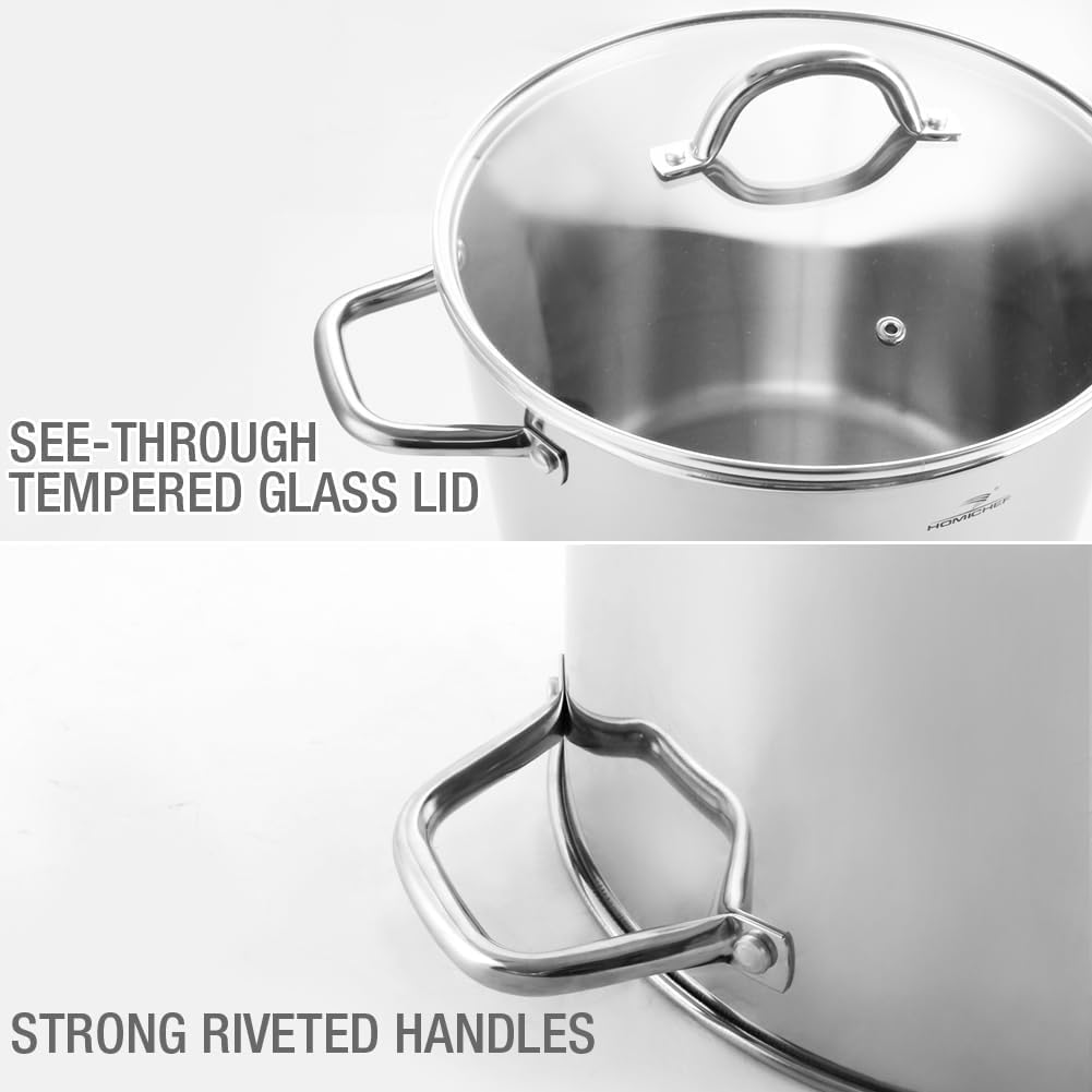 24 Quart Stainless Steel Stockpot with Lid M73469