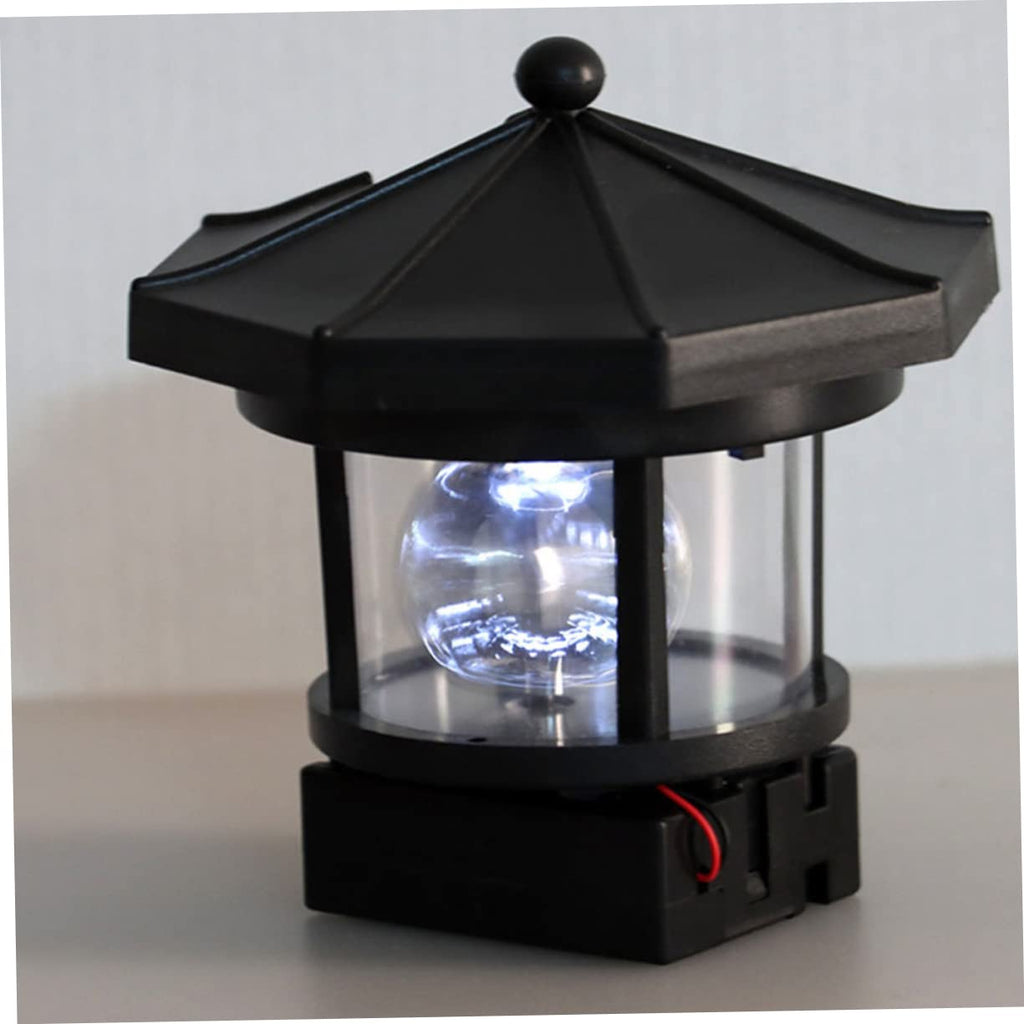 Solar Lighthouse Rotating Lamp Resin Garden Decorative Lights H475856