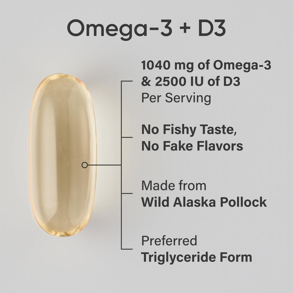 Omega-3 Fish Oil 1250mg + D3 2500iu, 120 Count H233135