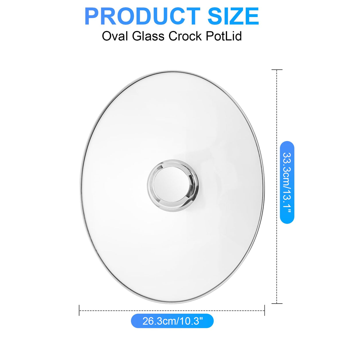 Oval Glass Lid 7 Quart Slow Cooker Replacement T5416