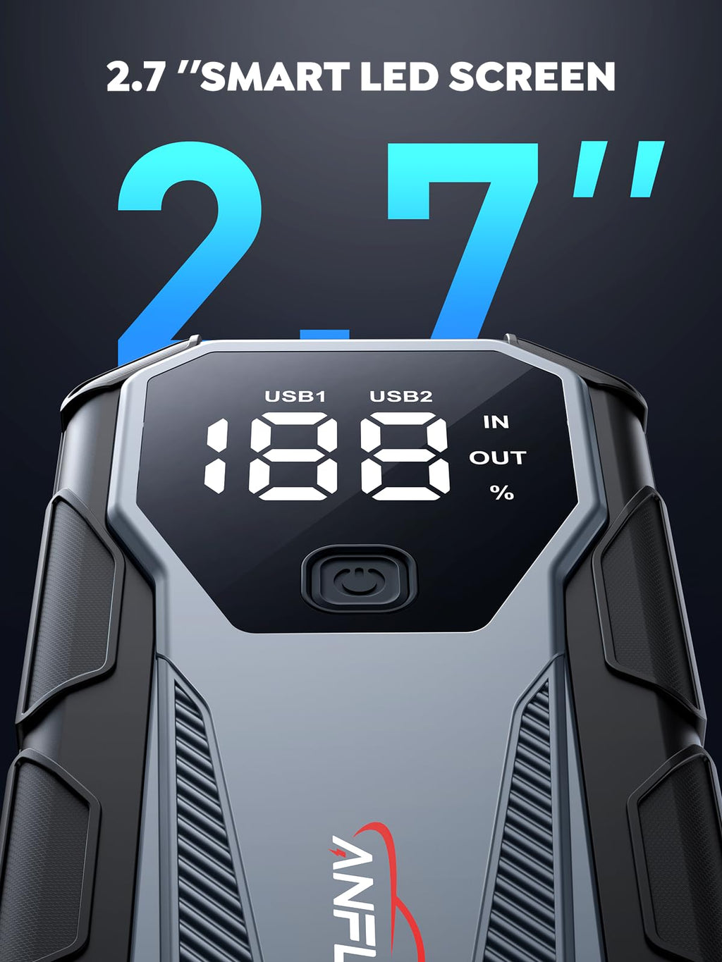 6000A 12V Portable Jump Starter with LED Display W59304