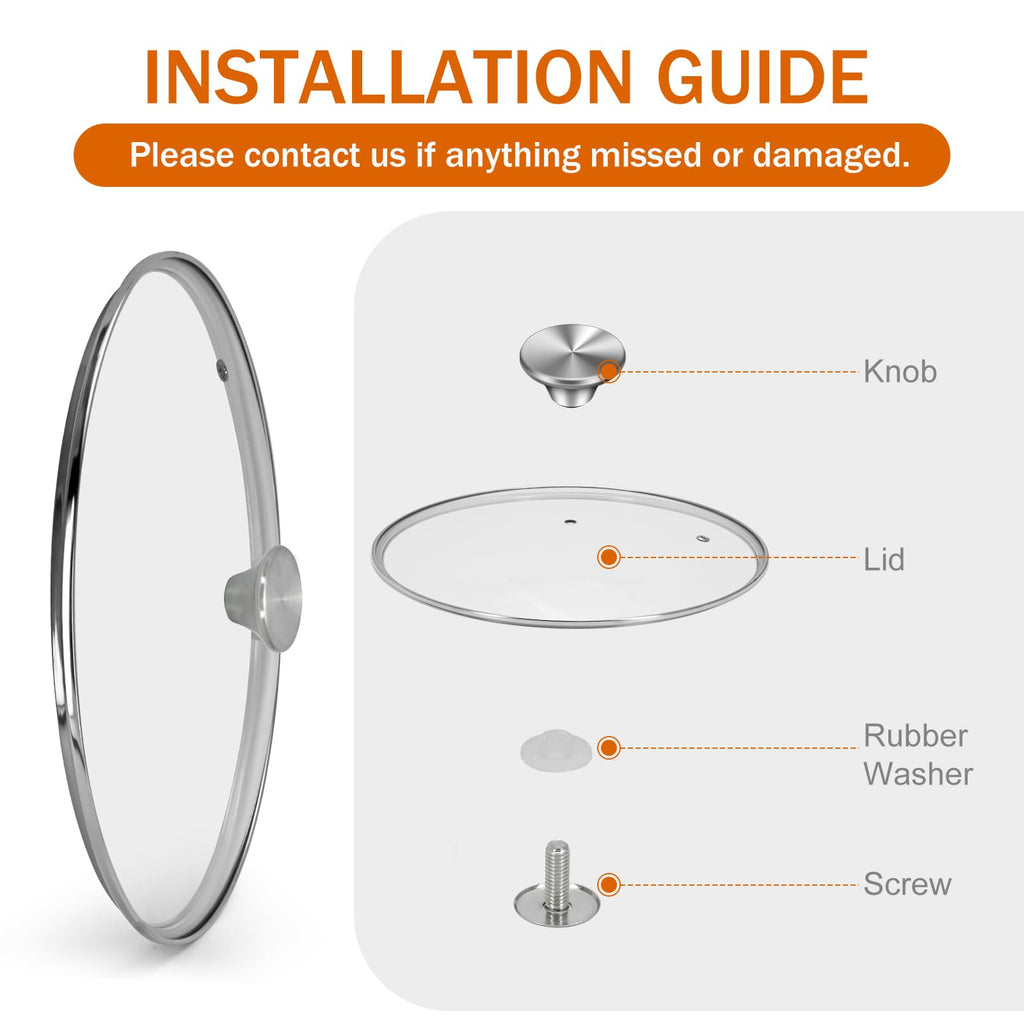 11 inch Tempered Glass Lid H111