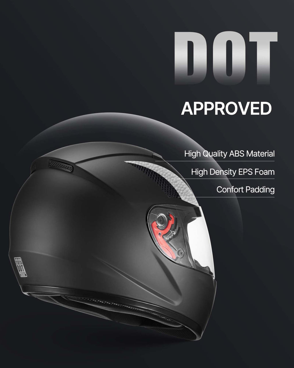 Full Face Motorcycle Helmet DOT Approved Dual Visor Interchangeable Lens S80480