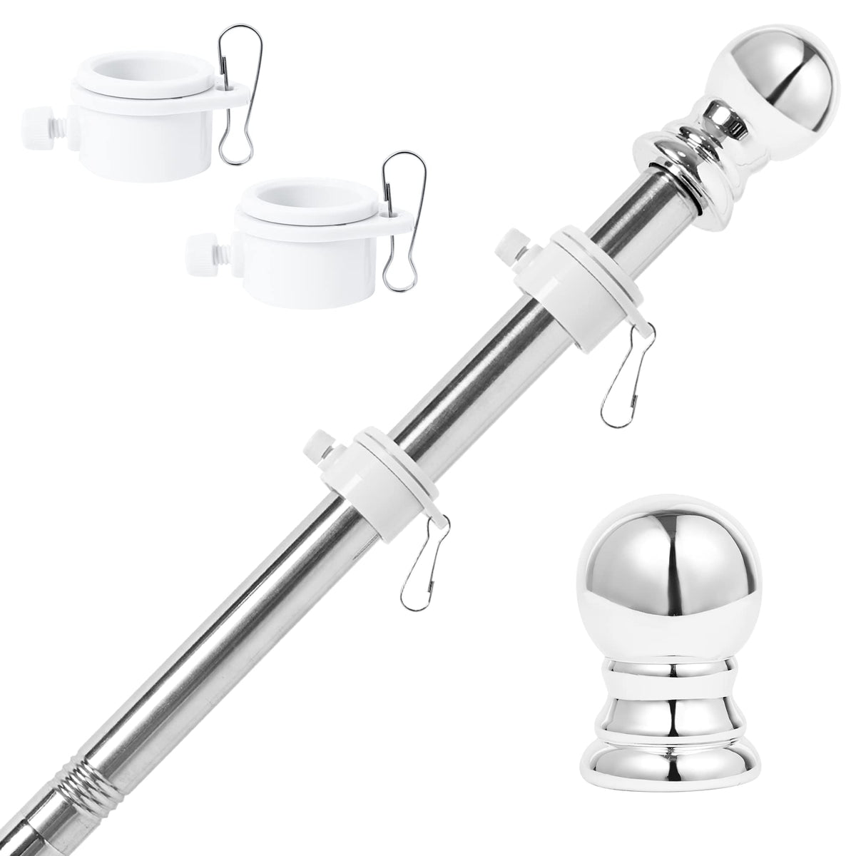 6FT Stainless Steel Flag Pole Kit S20848