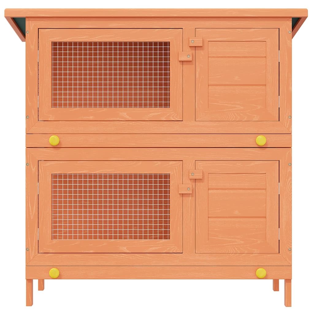Outdoor Wooden Rabbit Hutch 2-Tier 36 Inch M755173