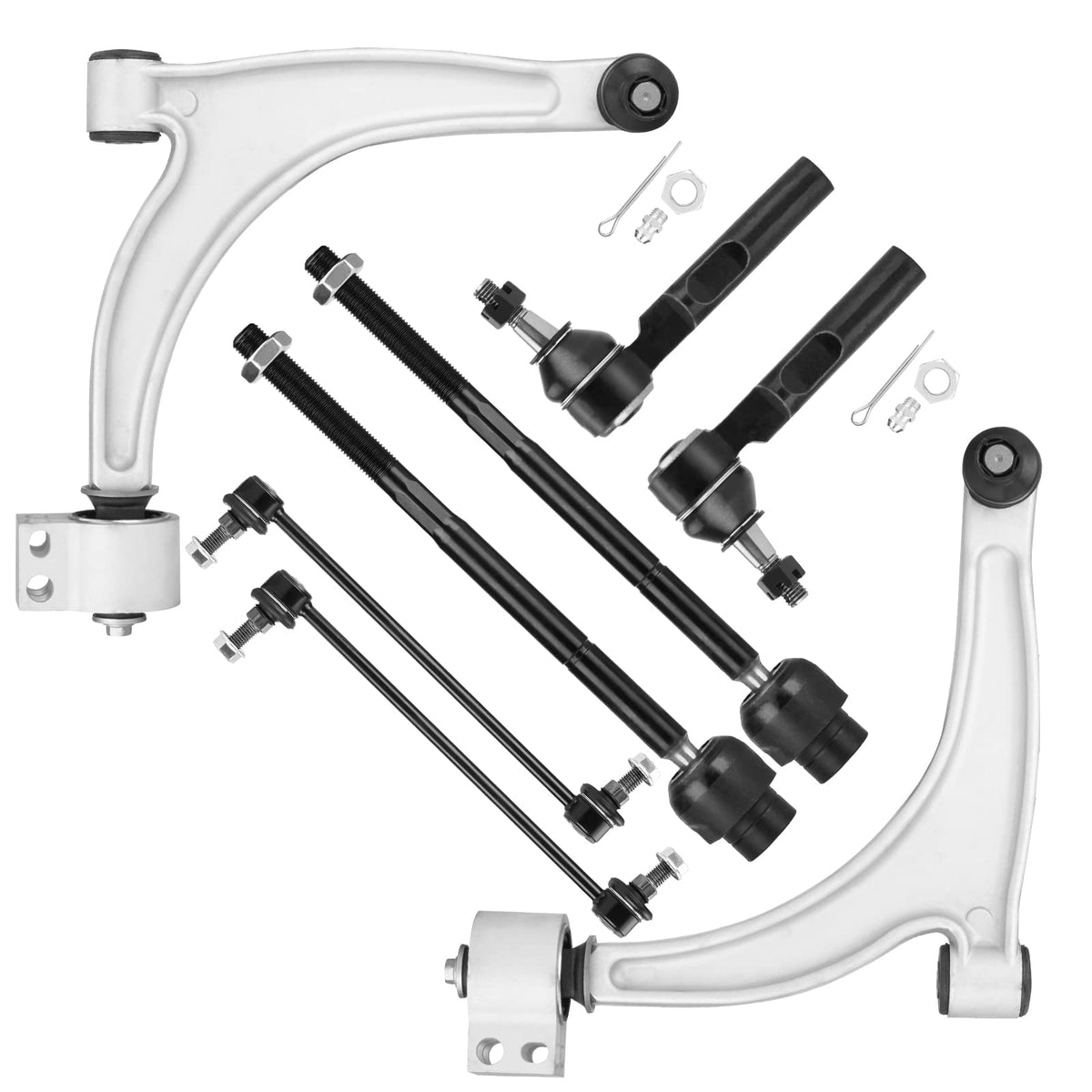 Front Lower Control Arm Suspension Kit with Ball Joint Tie Rods 8 pcs A36749