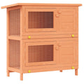 Outdoor Wooden Rabbit Hutch 2-Tier 36 Inch M755173
