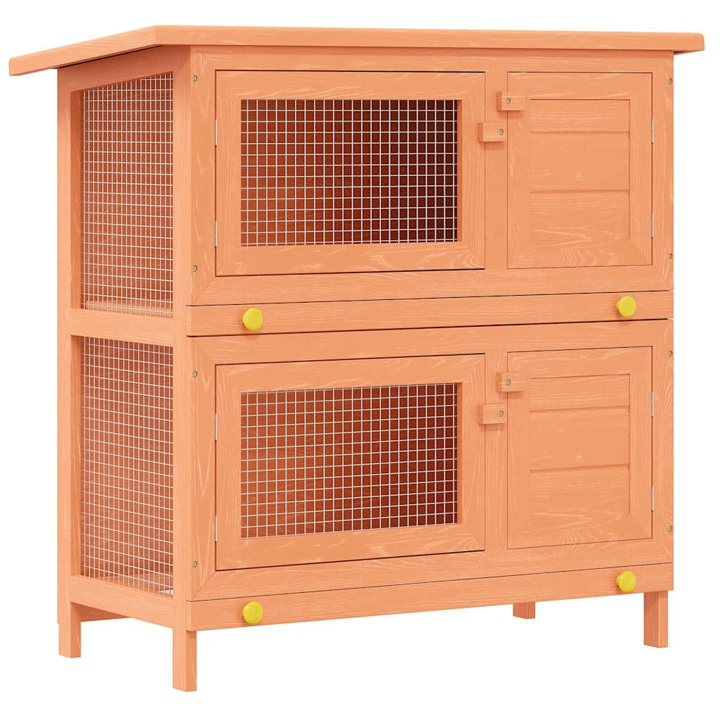 Outdoor Wooden Rabbit Hutch 2-Tier 36 Inch M755173