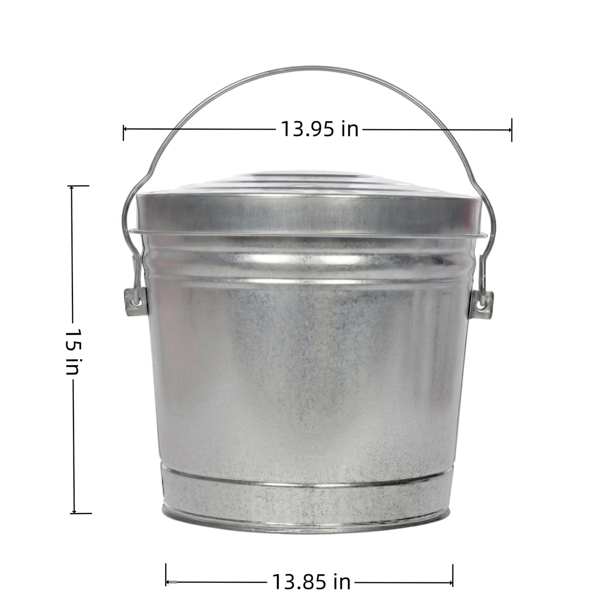 6 Gallon Galvanized Steel Locking Lid Storage Can C271001