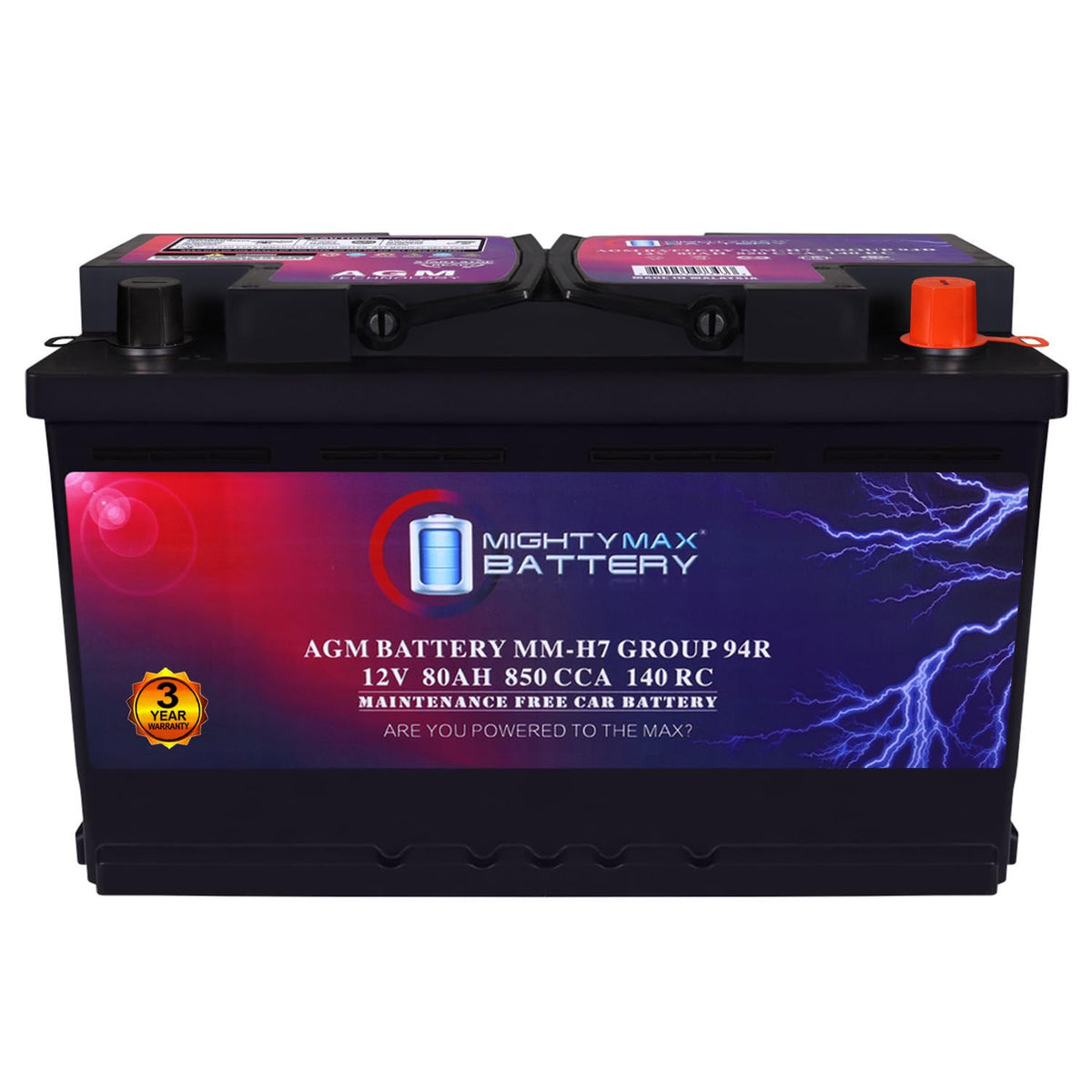 12V 80AH 850 CCA Replacement Battery L12220
