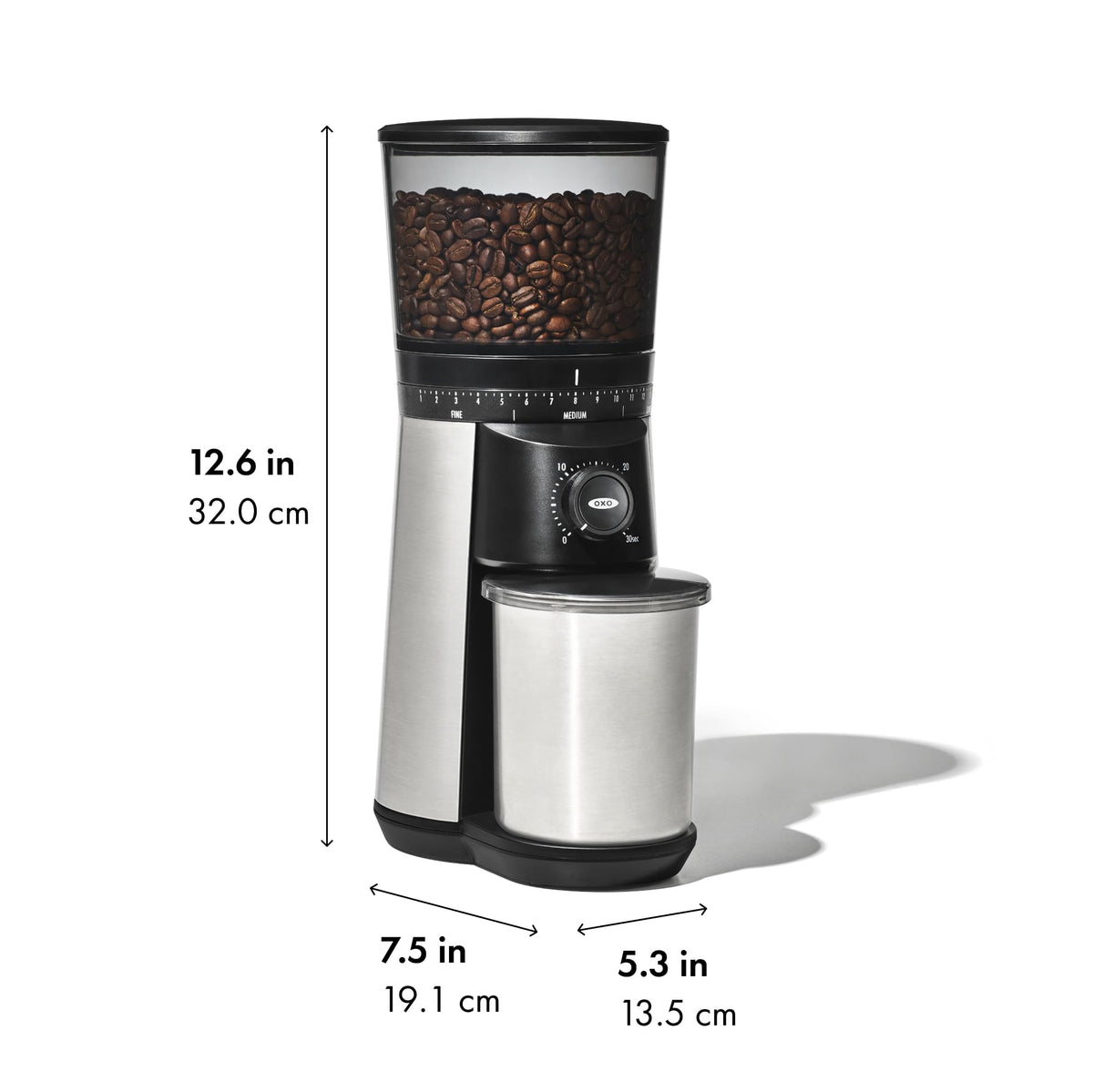 Electric Coffee Bean Grinder 12 Oz Silver P6652