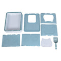 Enclosed Cat Litter Box Top Entry Foldable with Lid Blue A54192