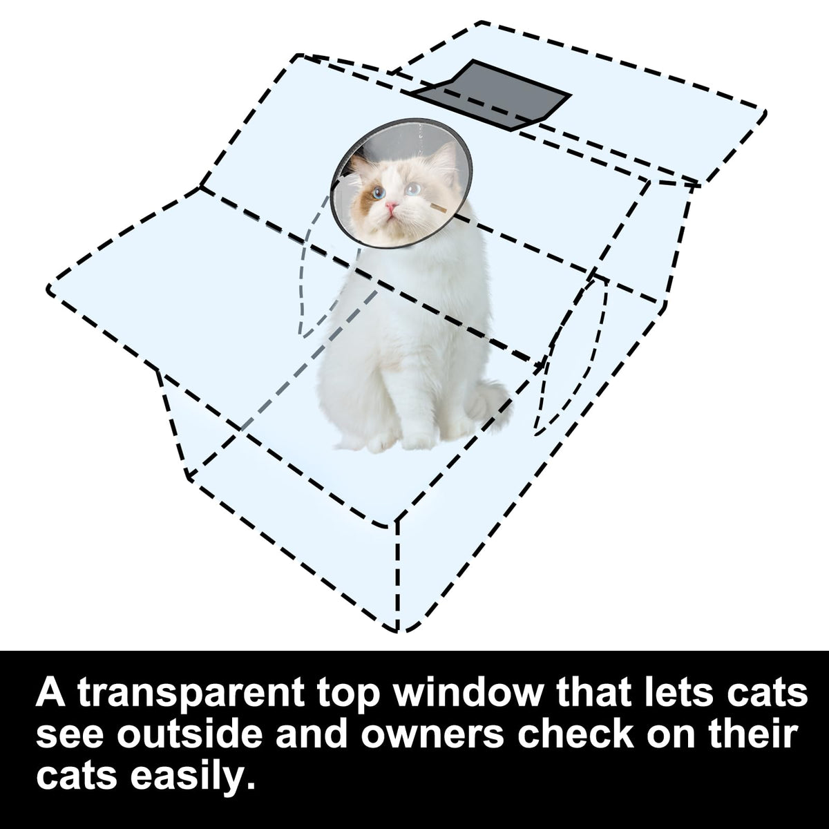 Weatherproof Large Insulated Outdoor Cat House with Roof Window R84735