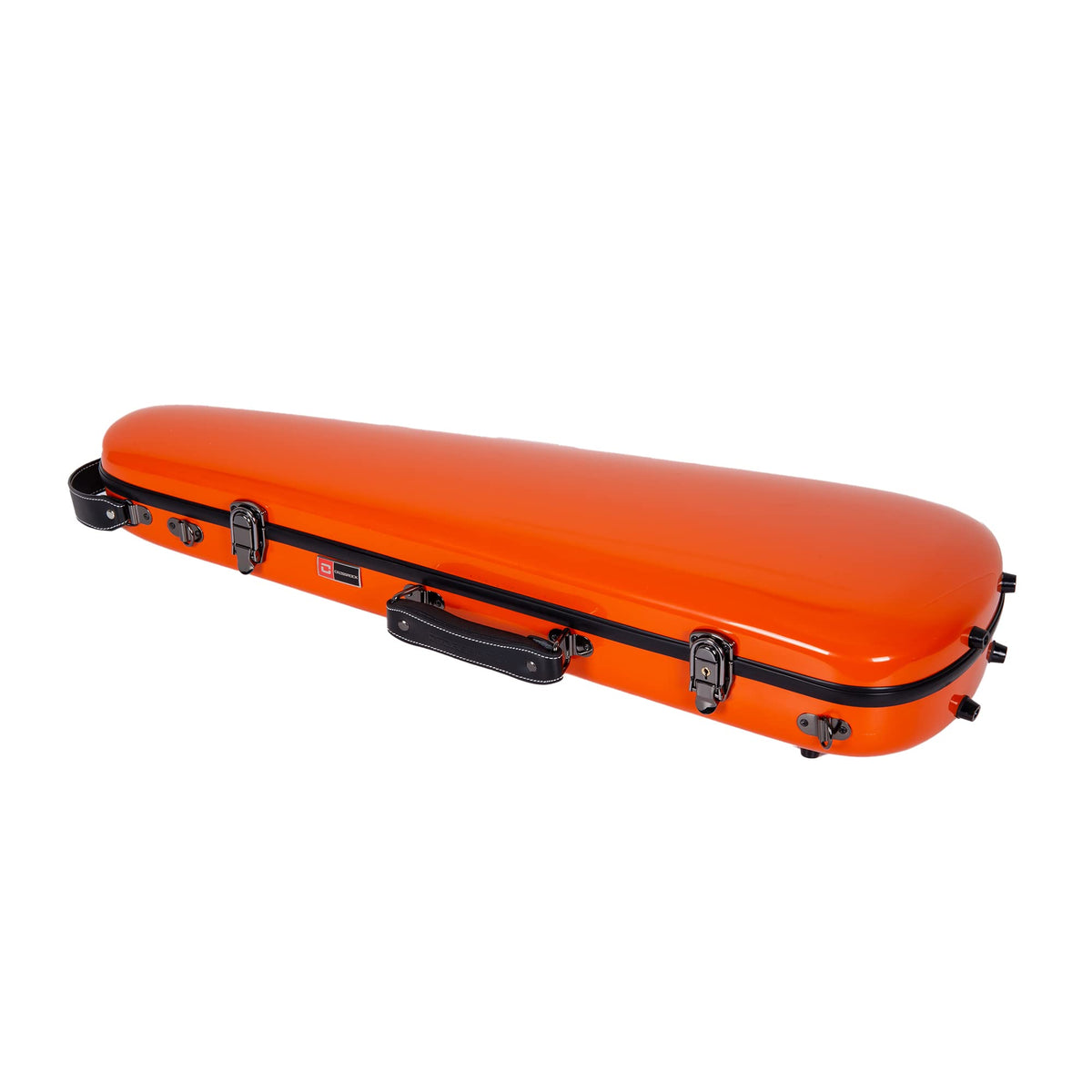 Fiberglass Violin Case for 4/4 Full Size Glossy Orange Velvet Interior I29163