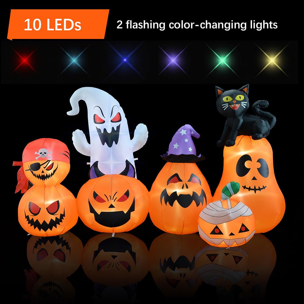 8 FT Inflatable Pumpkin Patch Yard Décor Y254