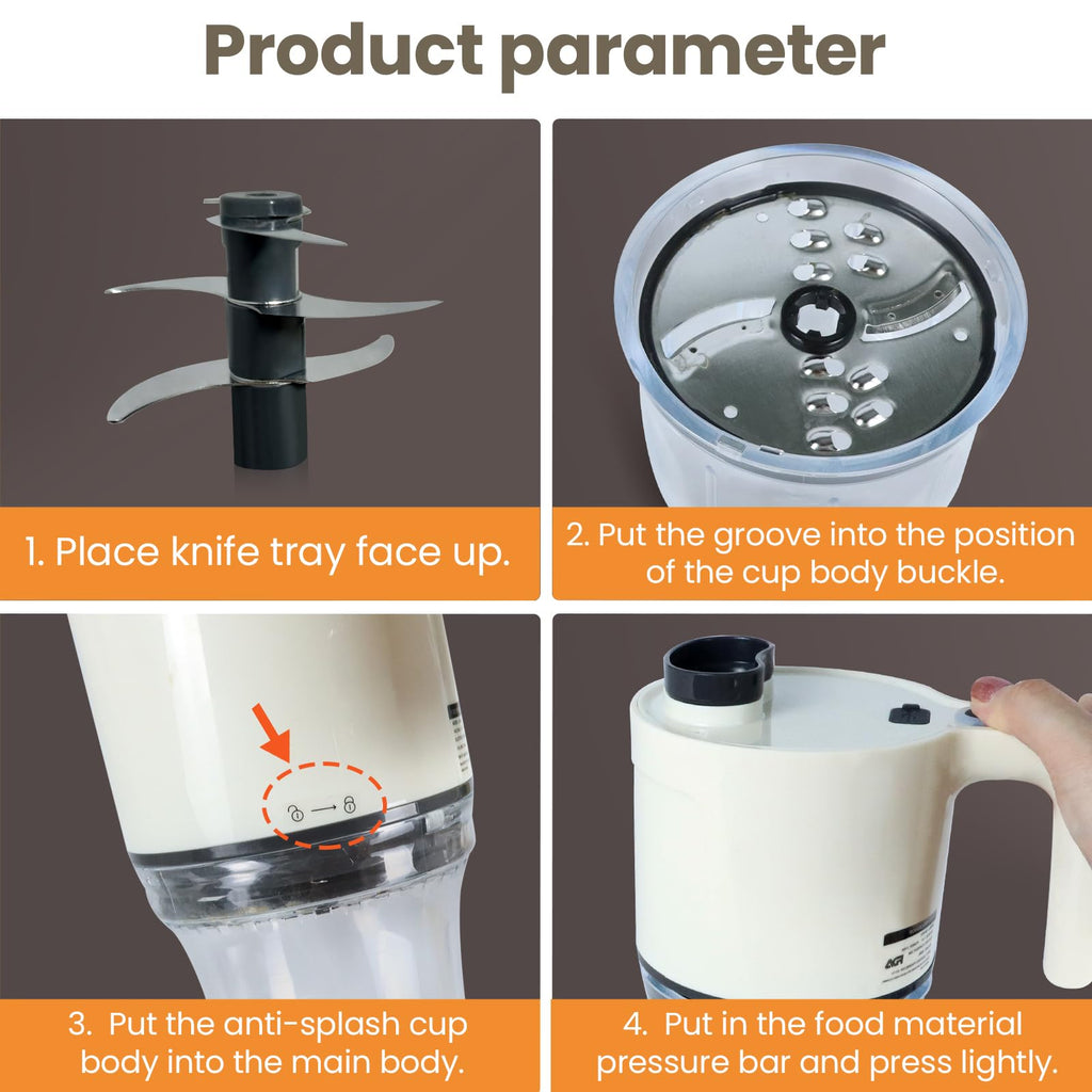 4-in-1 Waterproof Cordless Electric Vegetable Slicer Set G742805