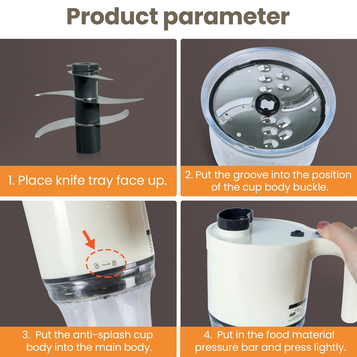 4-in-1 Waterproof Cordless Electric Vegetable Slicer Set G742805