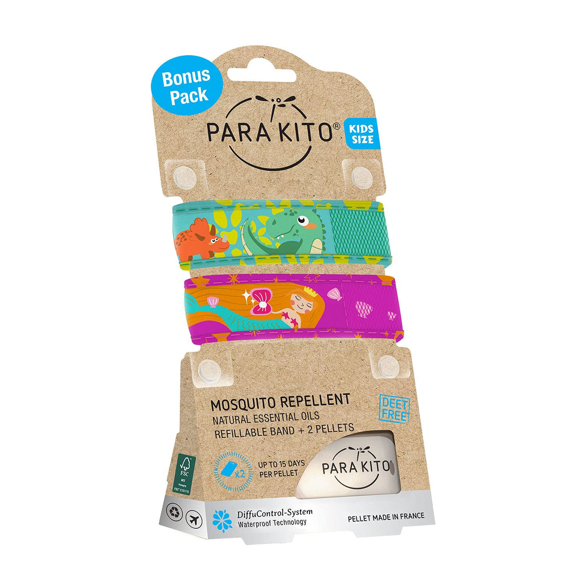 Mosquito Repellent Pack - 2 Kids Wristbands & 2 Refills Y16757