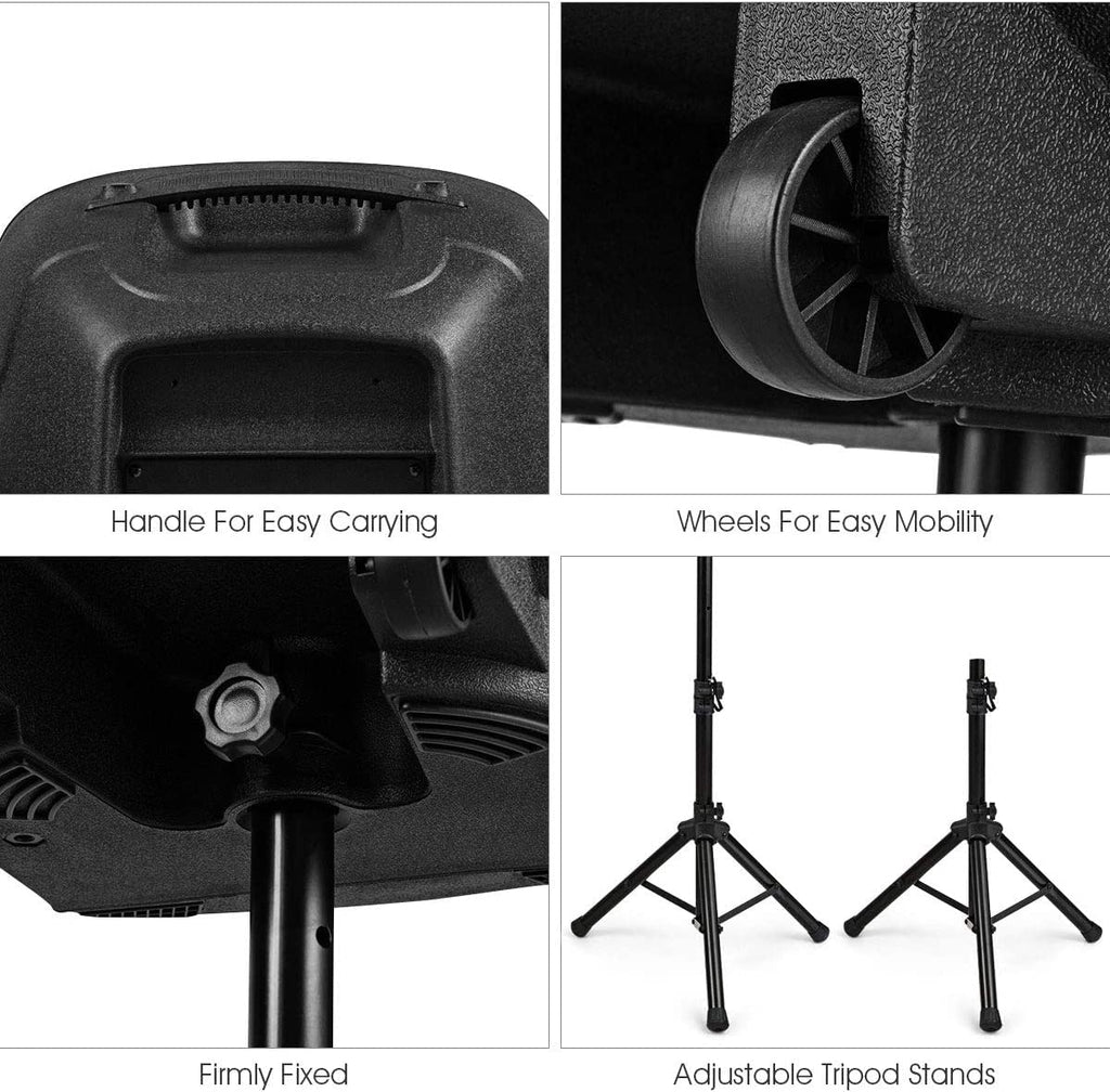 Portable 15" PA Speaker System Set D139