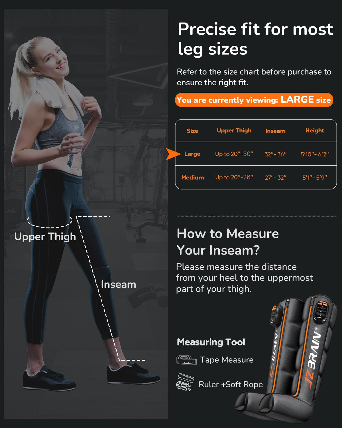 Cordless Rechargeable Leg Compression Boots S181927