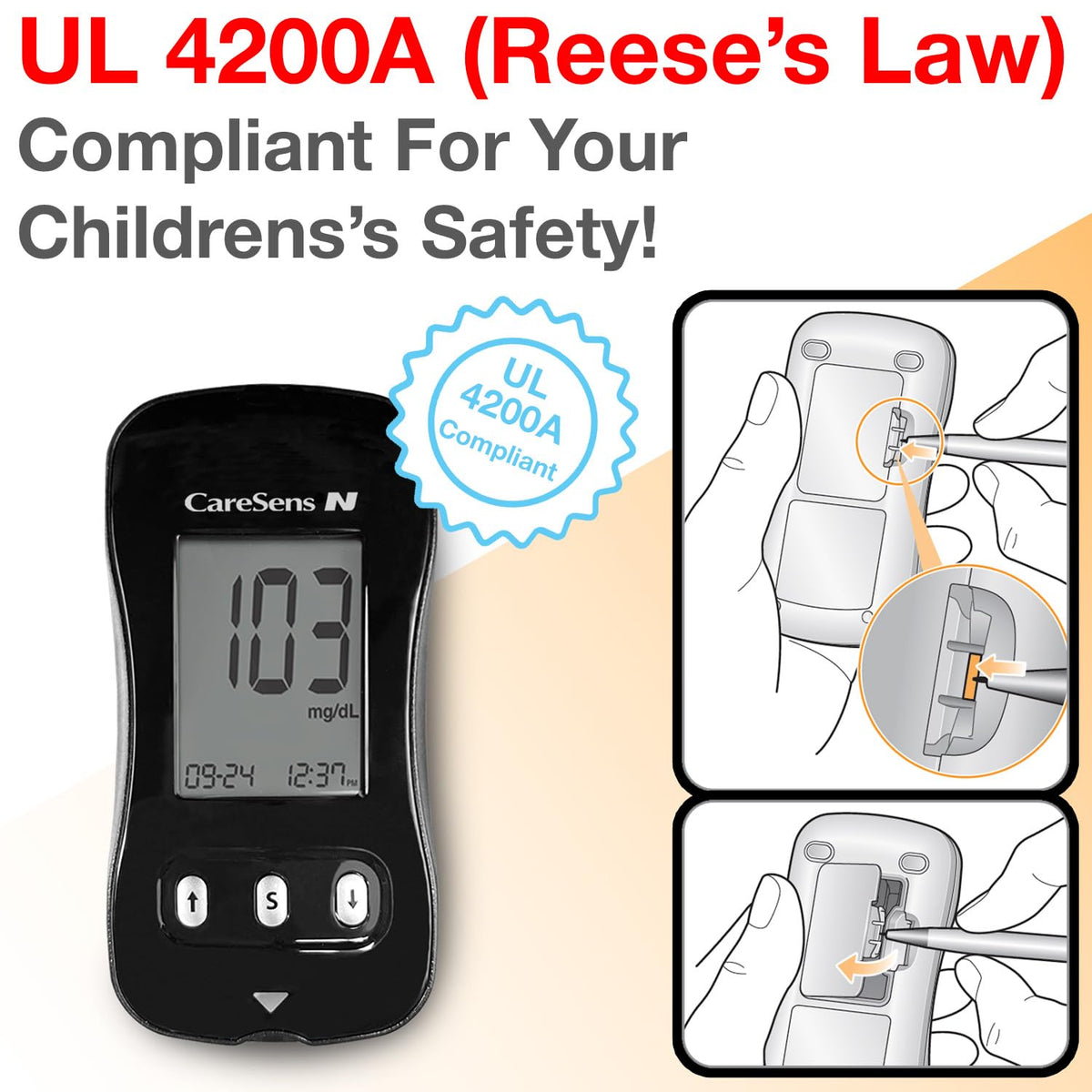Blood Glucose Monitor Kit with 100 Test Strips, 100 Lancets, Lancing Device, Control Solution, Travel Case R35475