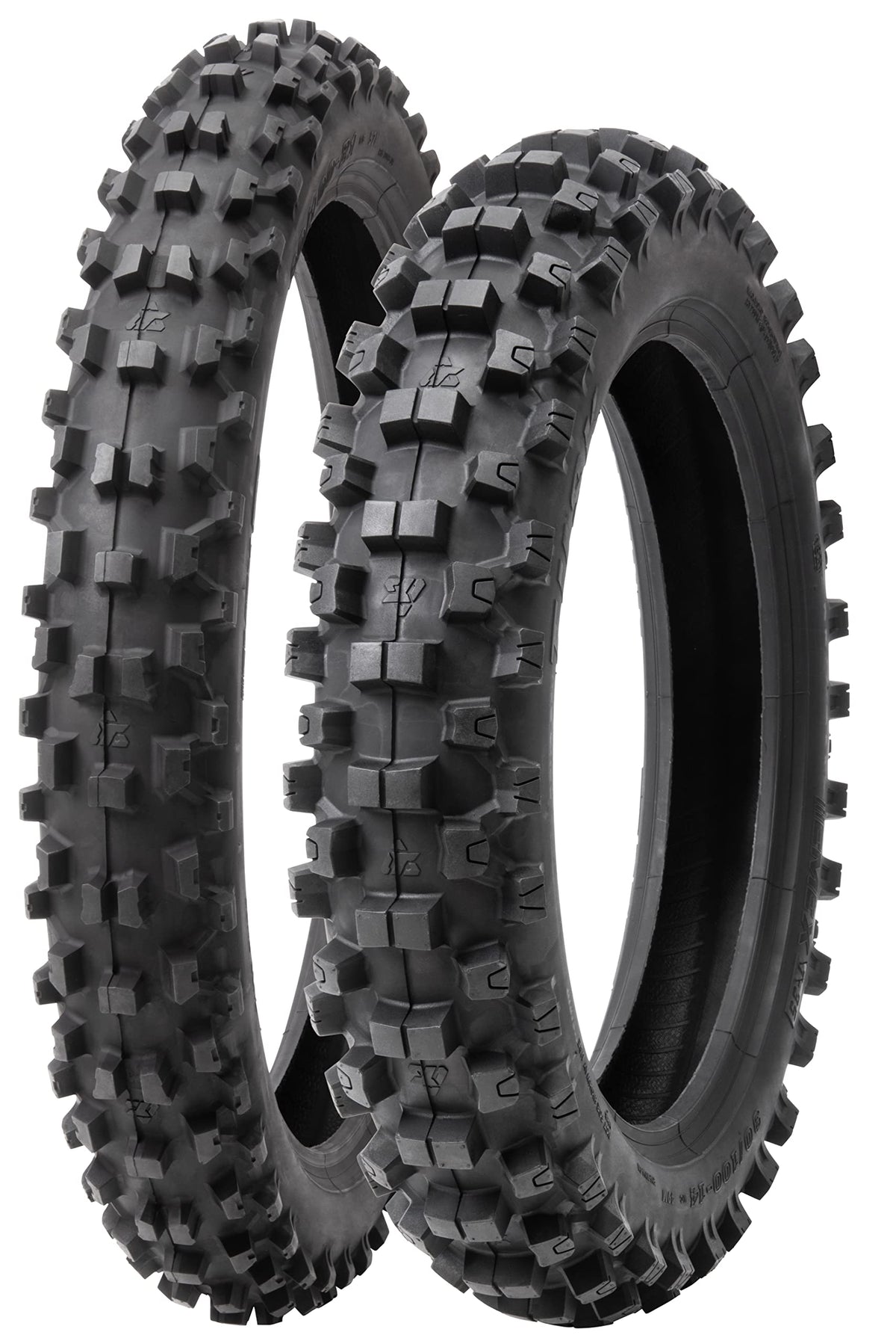 Soft Intermediate Terrain Front and Rear Tire Set 70/100x17 90/100x14 Motocross Tires Y336