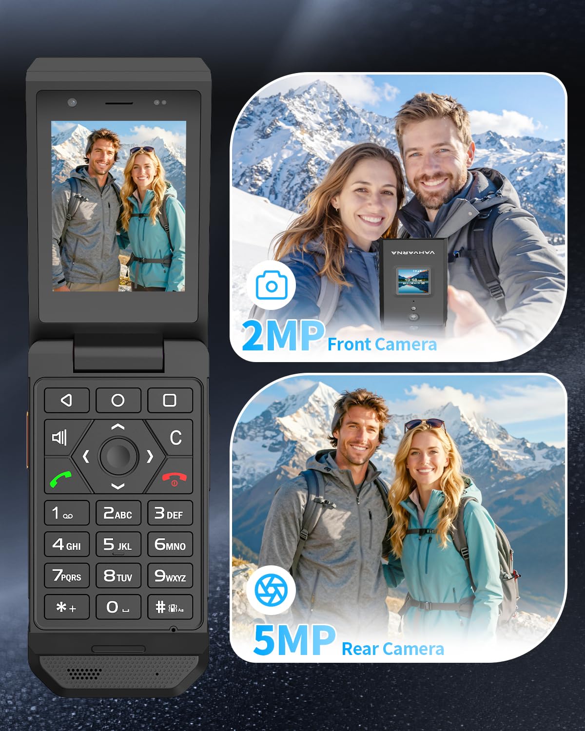 Unlocked 4G LTE Rugged Flip Phone H66886