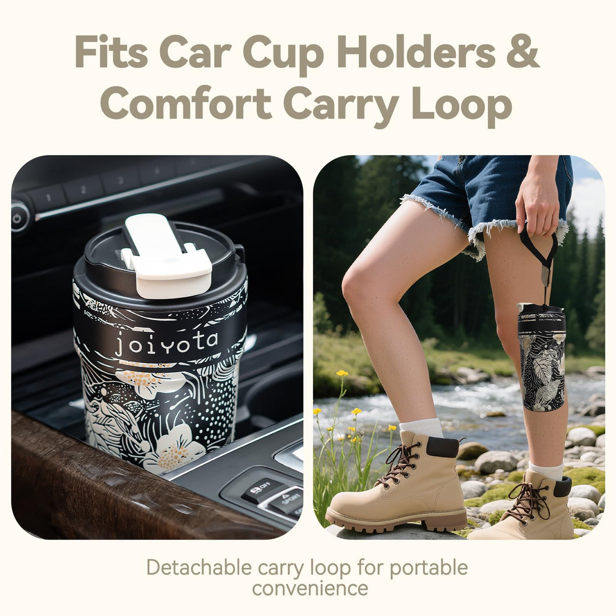 20oz Insulated Stainless Steel Ceramic Lined Coffee Tumbler with Lid and Straw B90801
