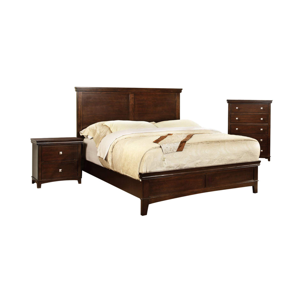 Brown Cherry 3-Piece California King Bedroom Set X1885