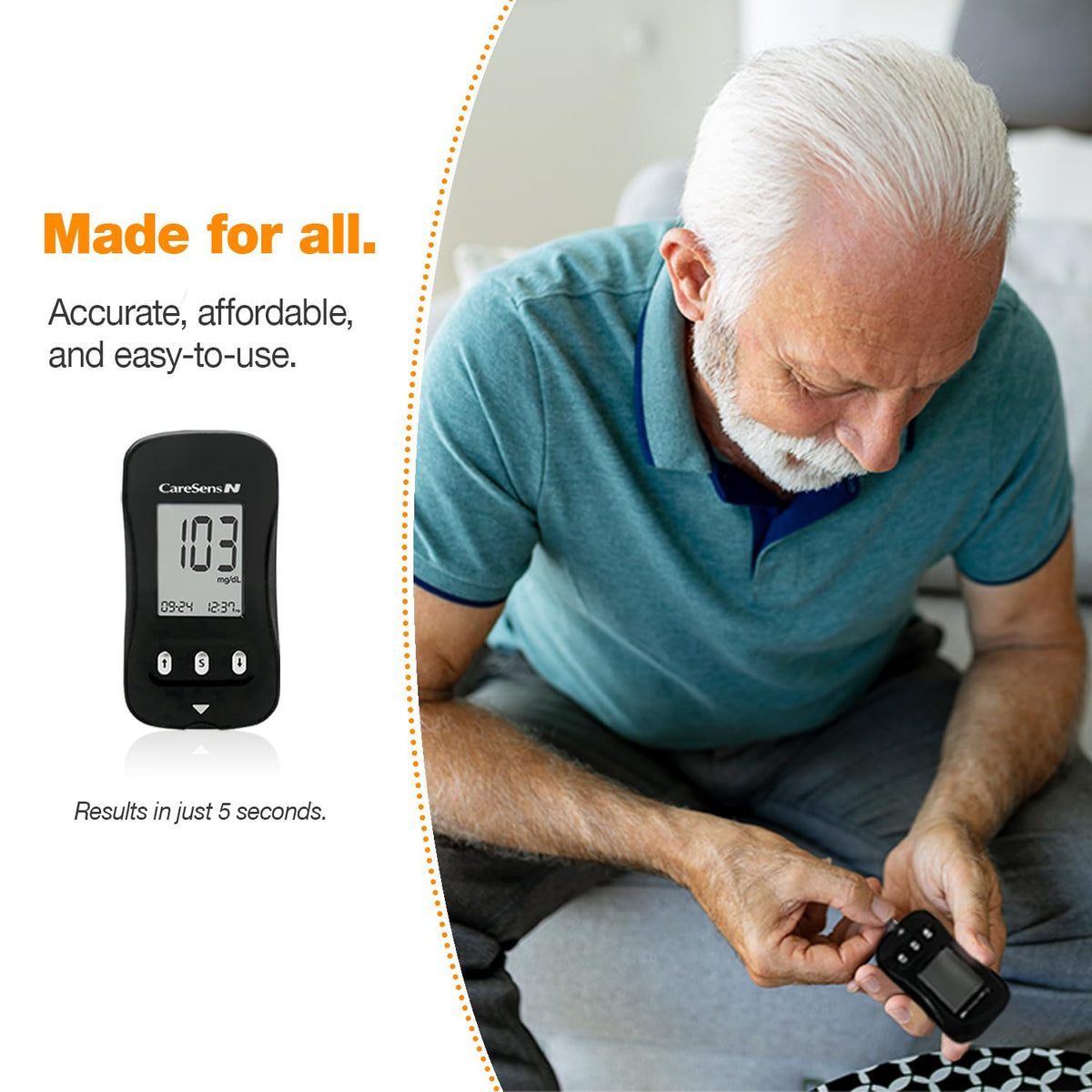 Blood Glucose Monitor Kit with 100 Test Strips, 100 Lancets, Lancing Device, Control Solution, Travel Case R35475