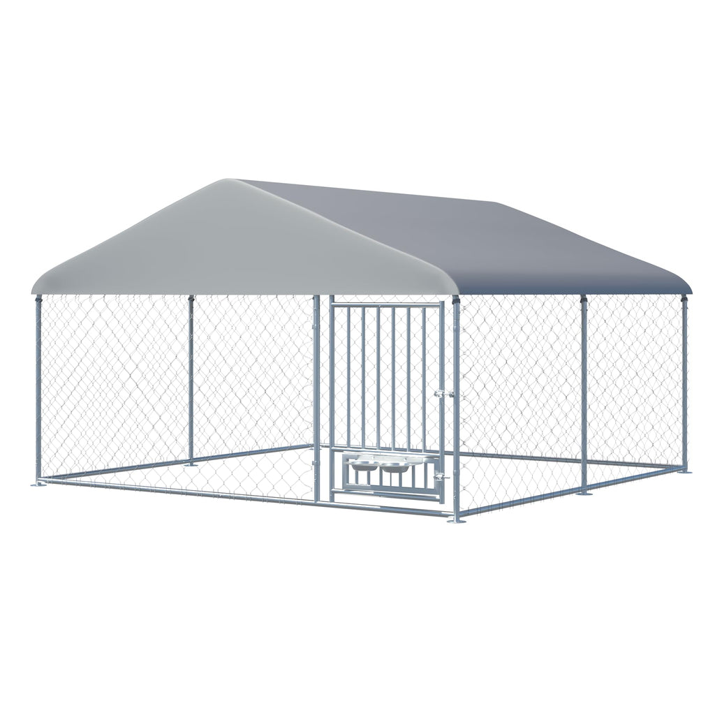 10FT x 10FT Outdoor Dog Kennel with Roof U1578