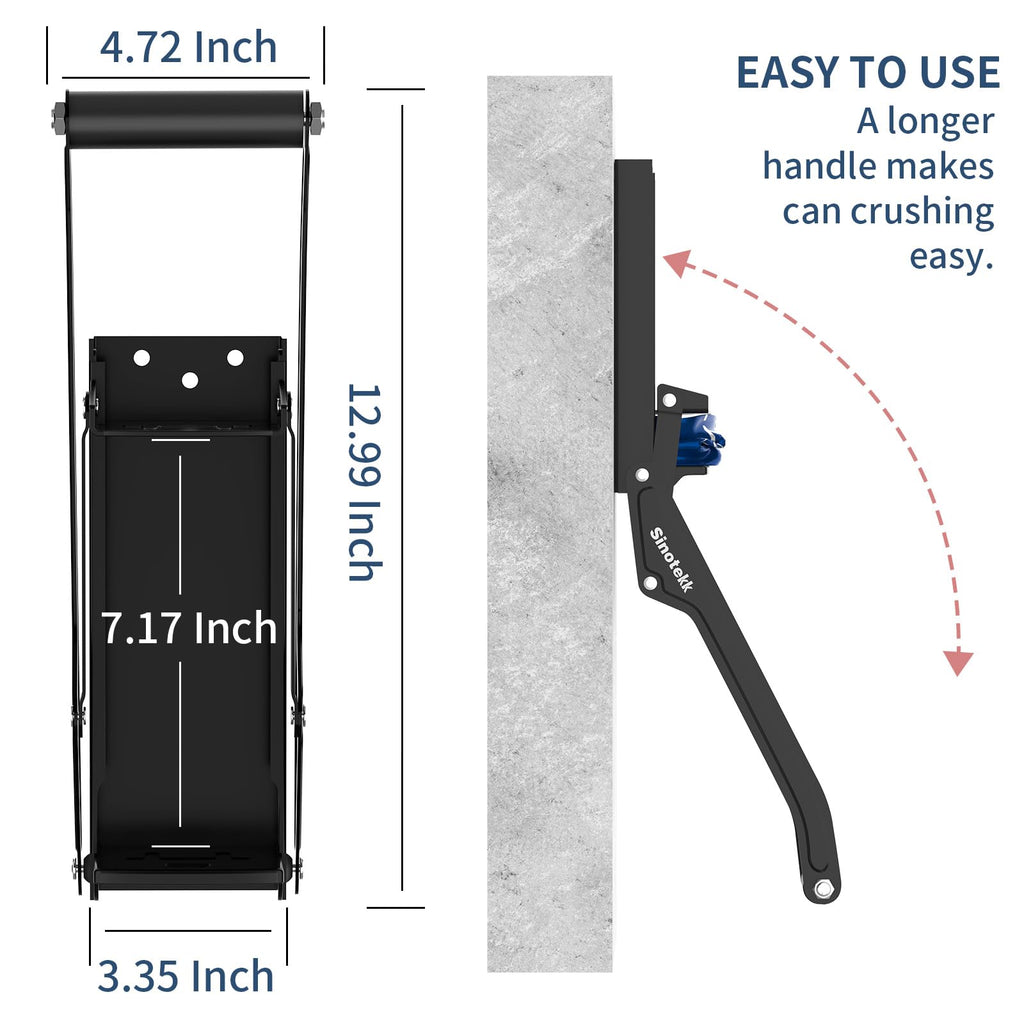 16 oz Wall Mounted Steel Can Crusher with Bottle Opener Q2637