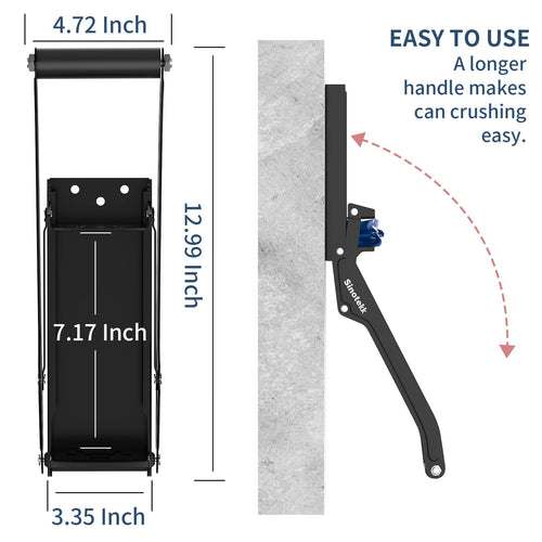 16 oz Wall Mounted Steel Can Crusher with Bottle Opener Q2637