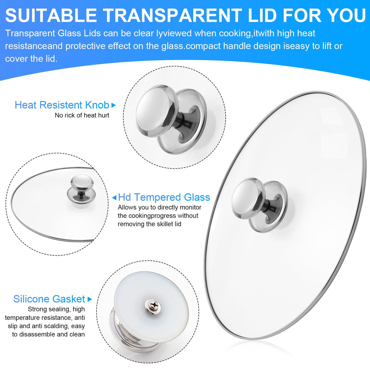 Oval Glass Lid 7 Quart Slow Cooker Replacement T5416