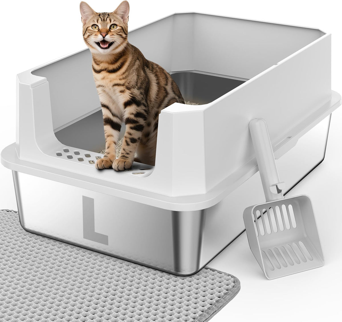 Stainless Steel Cat Litter Box L5397