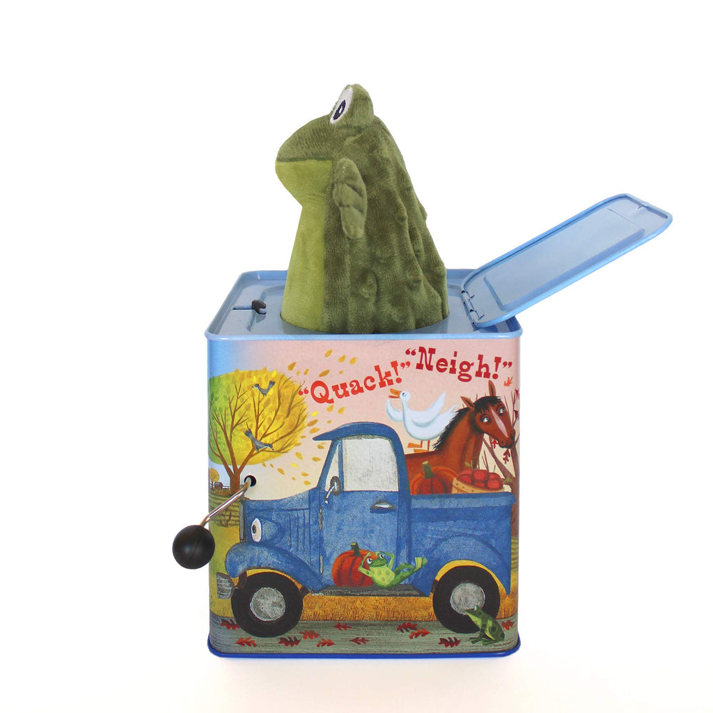 Blue Truck Jack-in-The-Box Plush Toy with Music L49951