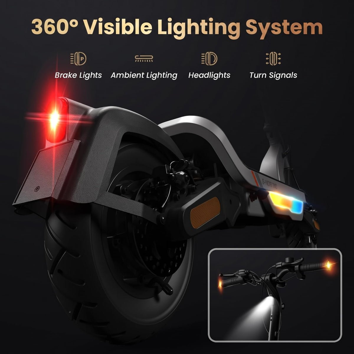 Electric Scooter, 28 MPH, 1000W, 38-Mile Range L79852