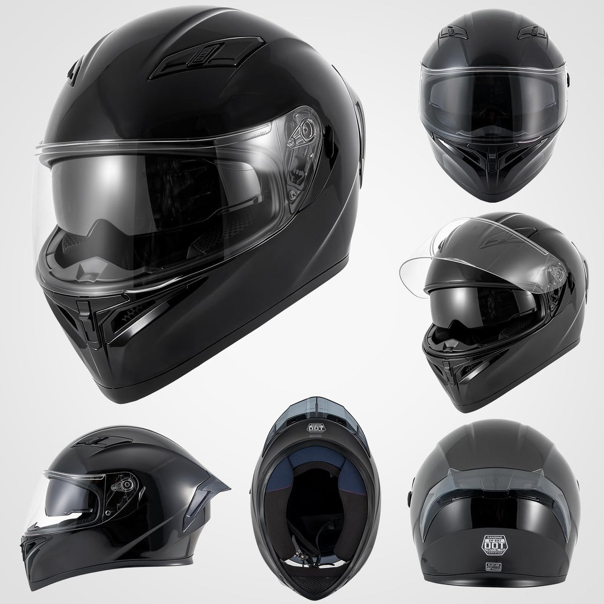 Full Face Motorcycle Helmets DOT Certified D9456
