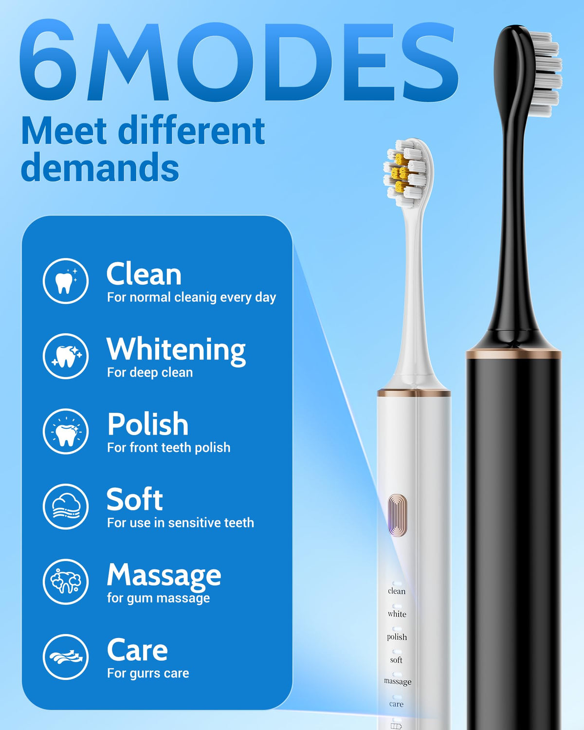 2 Pack Electric Toothbrush with 12 Replacement Heads M7886