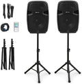 Portable 15" PA Speaker System Set D139