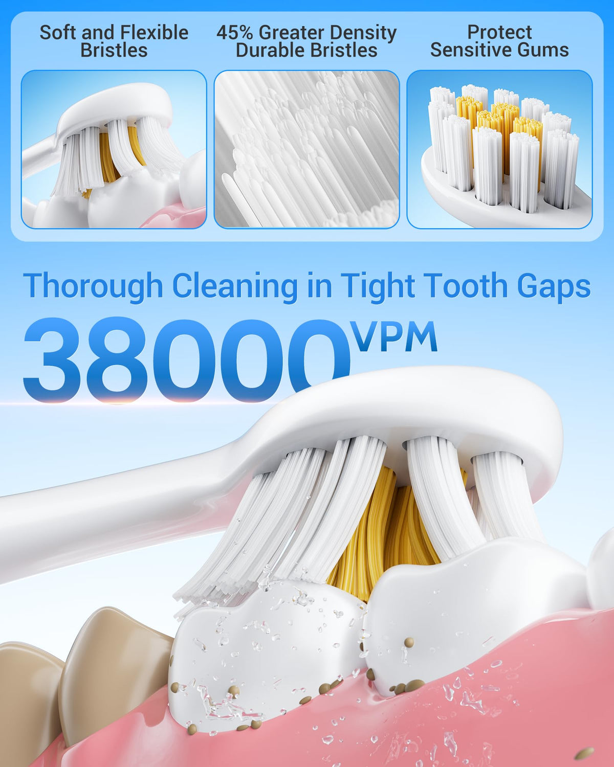 2 Pack Electric Toothbrush with 12 Replacement Heads M7886