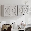 White Wall Mounted Laundry Room Cabinets W101