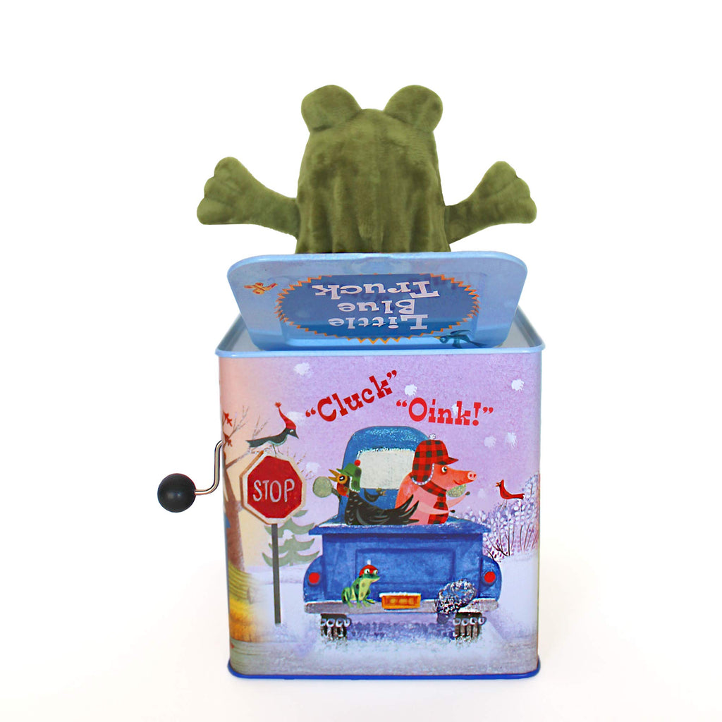 Blue Truck Jack-in-The-Box Plush Toy with Music L49951