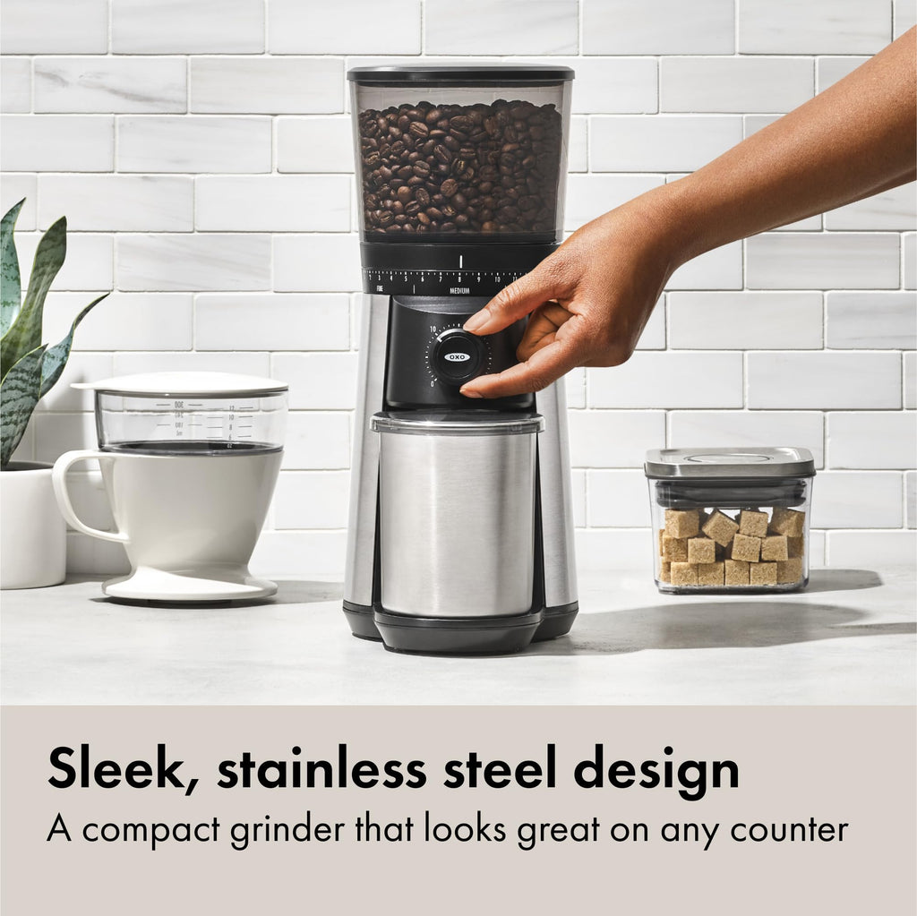 Electric Coffee Bean Grinder 12 Oz Silver P6652
